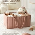 thumbnail image 6 of Byseng Baby Diaper Caddy, Nursery Storage Bin And Car Organizer For Diapers And Baby Wipes (Pink), 6 of 7