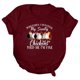 thumbnail image 1 of Gibobby Camisetas Mujer Baratas Manga Corta Mujeres Casual Impresión Mangas Cuello Redondo Camiseta Suelta Blusa Tops(Vino,M), 1 of 4