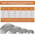 thumbnail image 3 of Tinned Copper Braid Metal Cable Shielding Sleeve Ground Straps EMI RFI ESD EMF Interference Wire Sheathing Flat Mesh, 3 of 9