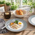 Rustic Dinnerware Set, 12-Piece Unbreakable Lightweight Tableware for ...