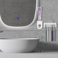 thumbnail image 6 of 5 Slot Wall Mounted Toothbrush Holder with Cover, Shower Self-Adhesive Toothbrush Organizer with Toothpaste Dispenser, 6 of 6