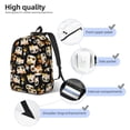 thumbnail image 5 of Balery Cat Skulls and Flowers Vintage Canvas Backpack for Men and Women - Large Capacity, Durable Travel Laptop Bag for School, Work, Hiking, and Outdoor Activities, 5 of 7
