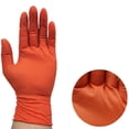 thumbnail image 1 of Guantes MACHAO Sunny Ding de espesor puro trabajo antiquímico de grano de diamante naranja 9 pulgadas 10 par/bolsa, 1 of 3