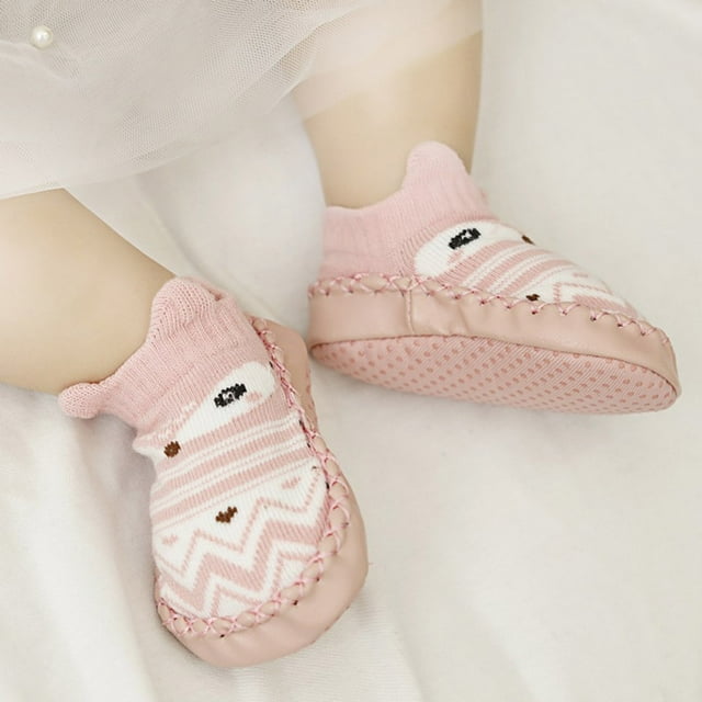 Calcetines de bebé Calcetines de bebé con suela de puntos de goma antideslizante suela suave calcetines de dibujos animados bonitos para niños pequeños TOMSHOO Calcetines de bebé