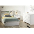 thumbnail image 3 of South Shore Vito Twin Bookcase Headboard with Storage, in Pure White, 3 of 13
