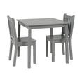 thumbnail image 1 of Humble Crew, Grey Kids Wood Table and 2 Chairs Set, Square, 1 of 2