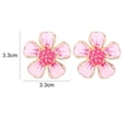 thumbnail image 5 of Tnobhg 1 Pair Elegant Women Flower Shape Ear Studs Simple Luxury Exaggerated Enamel Floral Stud Earrings Fashion Jewelry Gift, 5 of 7