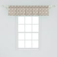 thumbnail image 2 of Ambesonne Vintage Window Valance, Classic Swirls and Flowers, 54" X 12", Warm Taupe Pale Eggshell, 2 of 3