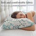 thumbnail image 5 of Teal Green Botanical Throw Pillow Covers, Rustic Country Spring Floral Summer Leaf Soft Breathable Pillow Cases with Invisible Zipper, Small Pillowcases for Couch Bed Sofa Chair 16x24 Inches, 5 of 9