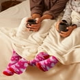 thumbnail image 5 of Valentine's Day Fuzzy Socks For Women Heart Print Cozy Fluffy Warm Slipper Cloud Socks Thick Home Sleeping Winter Socks H One Size, 5 of 5