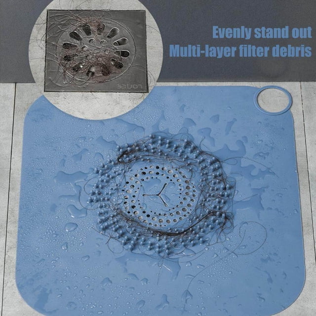 Tapa de drenaje de ducha, tapón de silicona para desagüe de fregadero, tapón colector de pelo para baño, fregadero de cocina, tapón de filtro, trampa, protector de drenaje para el hogar