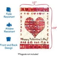 thumbnail image 3 of Valentine''s Day Garden Flag 12 x 18 Double Sided, Primitive Retro Valentine Heart Love House Yard Flags Welcome Spring Outdoor Indoor Banner for Wedding Party Home Valentines Day Decorations, 3 of 5