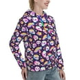 thumbnail image 6 of Xecao Skull colorful mushroom rainbow Pattern Hoodies for Women Sweatshirts Long Sleeve Sweatshirts Pullover Outfits with Pocket-Large, 6 of 7