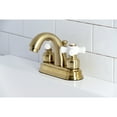 thumbnail image 2 of Kingston Brass KB5617PX Restoration 4 in. Centerset Bathroom Faucet, Brushed Brass, 2 of 5
