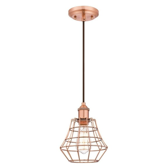 Westinghouse 6105200 Nathaniel 1 Light 7-5/8" Wide Mini Pendant - Copper