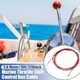 thumbnail image 2 of Unique Bargains 2pcs 19ft 5.8 Meter 228inch Marine Throttle Shift Remote Control Box Cable for Outboard Engine Boat Red, 2 of 8