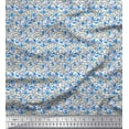 thumbnail image 1 of Soimoi Rayon Fabric Flower Artistic Printed Fabric 1 Yard 42 Inch Wide, 1 of 3