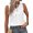 White, variant on Tank Top for Women Summer Outfits V Neck T Shirts Trendy Eyelet Sleeveless Basic Beach Vacation Clothes White XL