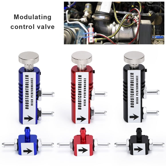 Régulateur de Turbocompresseur Universel Réglable Manuel Boost Valve Voiture Suralimentation Durable Quincaillerie Raccords Noir Durable Noir