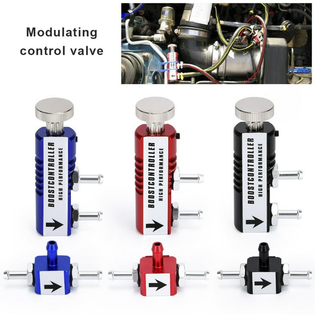 Régulateur de Turbocompresseur Universel Réglable Manuel Boost Valve Voiture Suralimentation Durable Quincaillerie Raccords Noir Durable Noir
