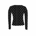 thumbnail image 2 of ZUKMRJPC Women's Long Sleeve T-Shirts Crewneck Fashion Print Knitted Tees Shirts Casual Lightweight Slim Fit Stretchy Pullover Tops, 2 of 4