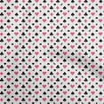 thumbnail image 1 of oneOone Georgette Viscose White Fabric Poker Card Sewing Craft Projects Fabric Prints By Yard 42 Inch Wide, 1 of 4