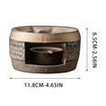 thumbnail image 3 of Ceramic Tea Warmer Set, Heat-Resistant Small Simmer Tea Pot Warmer, Japanese Style Constant Temperature Teapot Warmer with Tea Roasting Stove, Tea Ceremony Accessories for Coffee Milk Tea Heating, 3 of 6