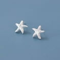thumbnail image 4 of Solid 925 Sterling Silver Starfish Stud Earrings for Women Teens Beach Stud Earrings Sea Fish Earrings, 4 of 6