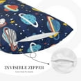 thumbnail image 3 of Lsque Planets and Stars Pattern Pillow Case – Soft & Cozy Throw Pillow Cover, Hypoallergenic Cushion Case for Sleeping Women with Envelope Closure-20"x30", 3 of 6