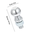 thumbnail image 2 of Minkissy 1ensemble Boule de Remorquage Ronde Argentée pour Connecteur d'Attelage Chromée Galvanisée et Usage Extérieur, 2 of 7