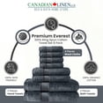 thumbnail image 2 of Canadian Linen Grey Color Economy 8 Pack Bathroom Towel Set, 2 Pcs Bath Towel 500 GSM 2 Pcs Hand Towel 4 Pcs Wash Cloths Set Soft Quick Dry Towel, 2 of 7