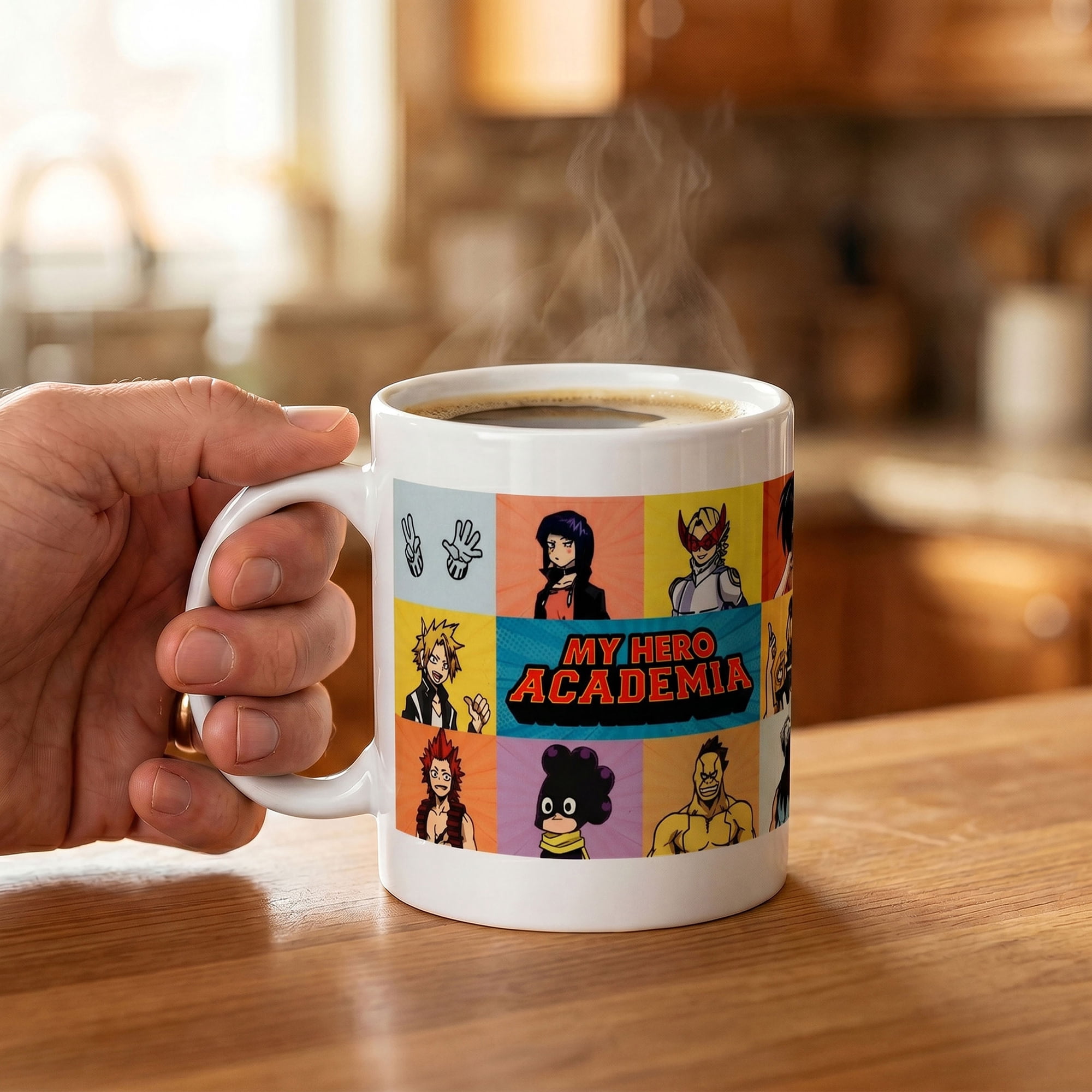 Pyramid America: My Hero Academia: Character Grid - 20oz Ceramic Mug - Coffee & Tea Cup, Microwave-Dishwasher Safe, Anime Fan Collectible, Licensed