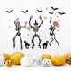thumbnail image 2 of Calcomanía Decorativa para Pared NQ Esqueleto Divertido de Halloween 40 x 60 cm Murciélago Gato Negro Autoadhesiva, 2 of 5
