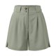 thumbnail image 5 of Pantalones cortos de cintura alta para mujer - Abertura lateral, bolsillos - Informal de negocios - Espalda elástica, cierre con cremallera - Tallas S-XXL, 5 of 6