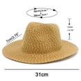 thumbnail image 4 of FUZHIQ Unisex Sequin Glitter Wide Brim Straw Fedora Hat, Breathable Woven Shiny Summer Sun Hat for Men Women Party Vacation Daily Outdoor Wear,One Size, 4 of 6