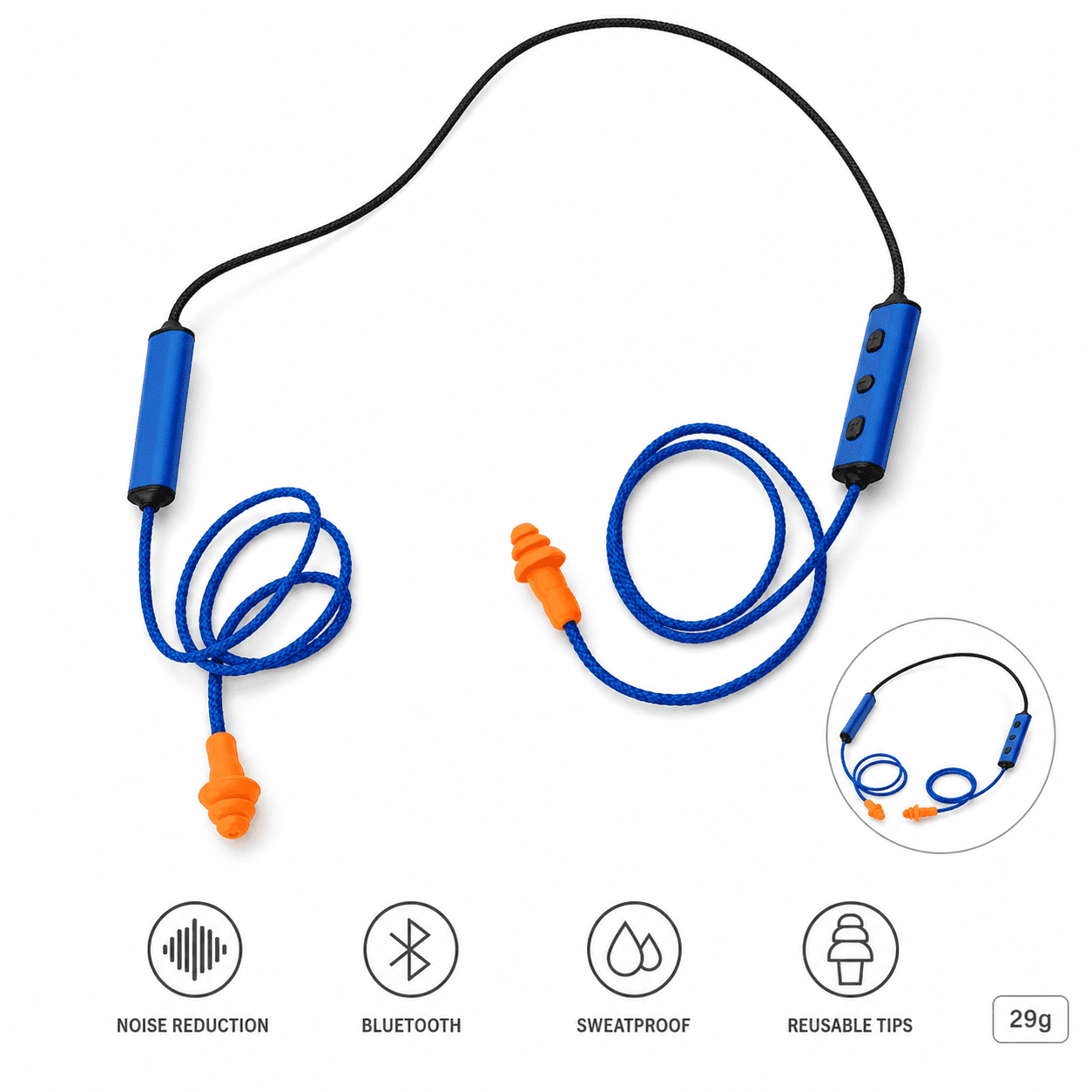Ear Plugs Bluetooth Headset Labor Protection Noise Reduction Earphone for Work Hearing Protection Construction Sites,Noise-cancelling waterproof in-ear Bluetooth headset