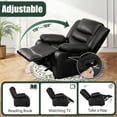 thumbnail image 3 of TrumanPick Manual Recliner Chair for Adults, Lazy Boy Rocker Recliner Overstuffed Glider Recline Sofa Chair for Living Room,Black, 3 of 7