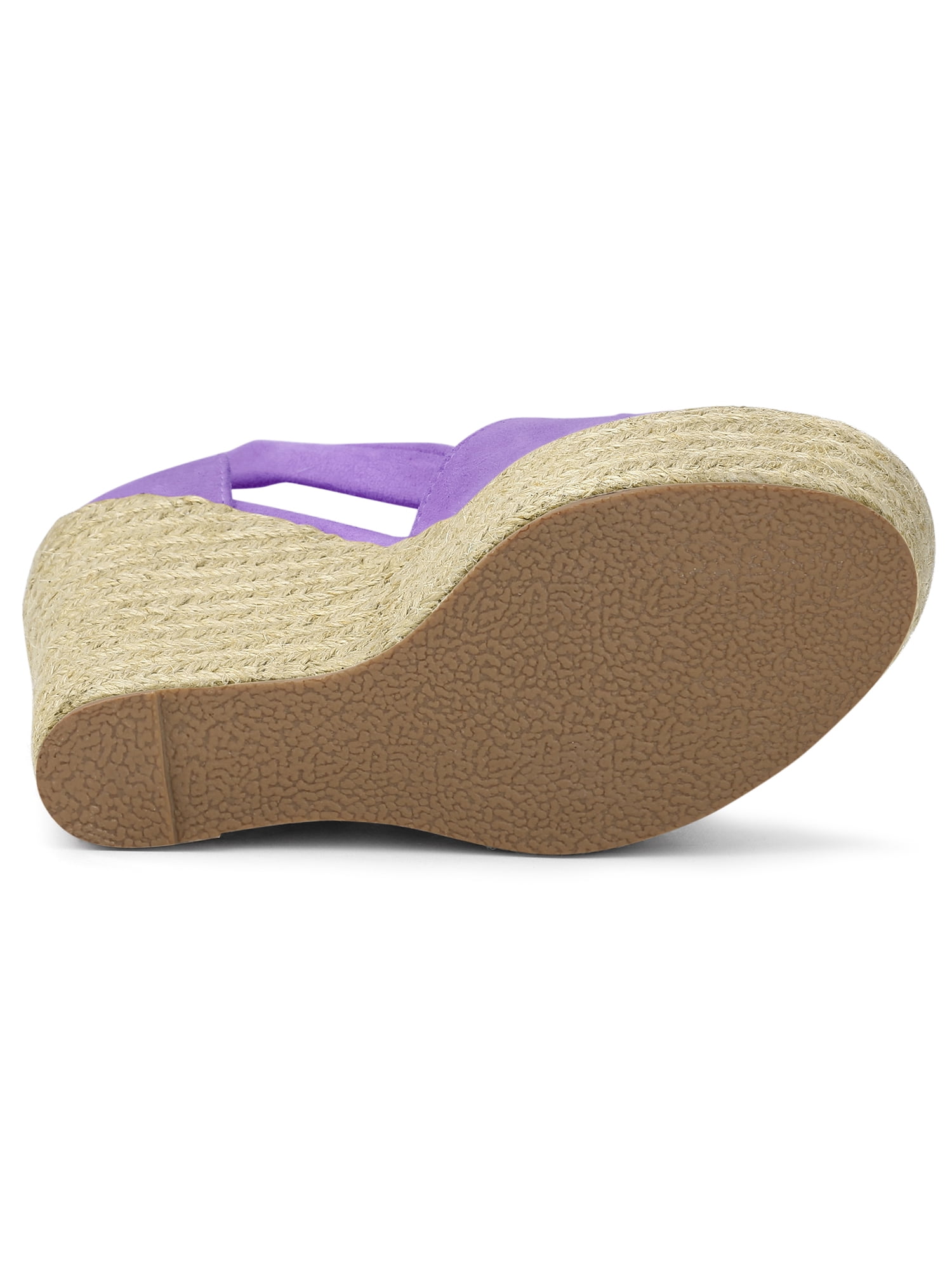 Unique Bargains Women's Espadrilles Tie Up Ankle Strap Sandals Purple (Size 7.5)