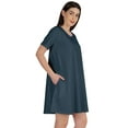 thumbnail image 3 of Inkmeso Swing Dress With Pockets Summer Cotton Tunic Tshirt Dress For Women, 3 of 7