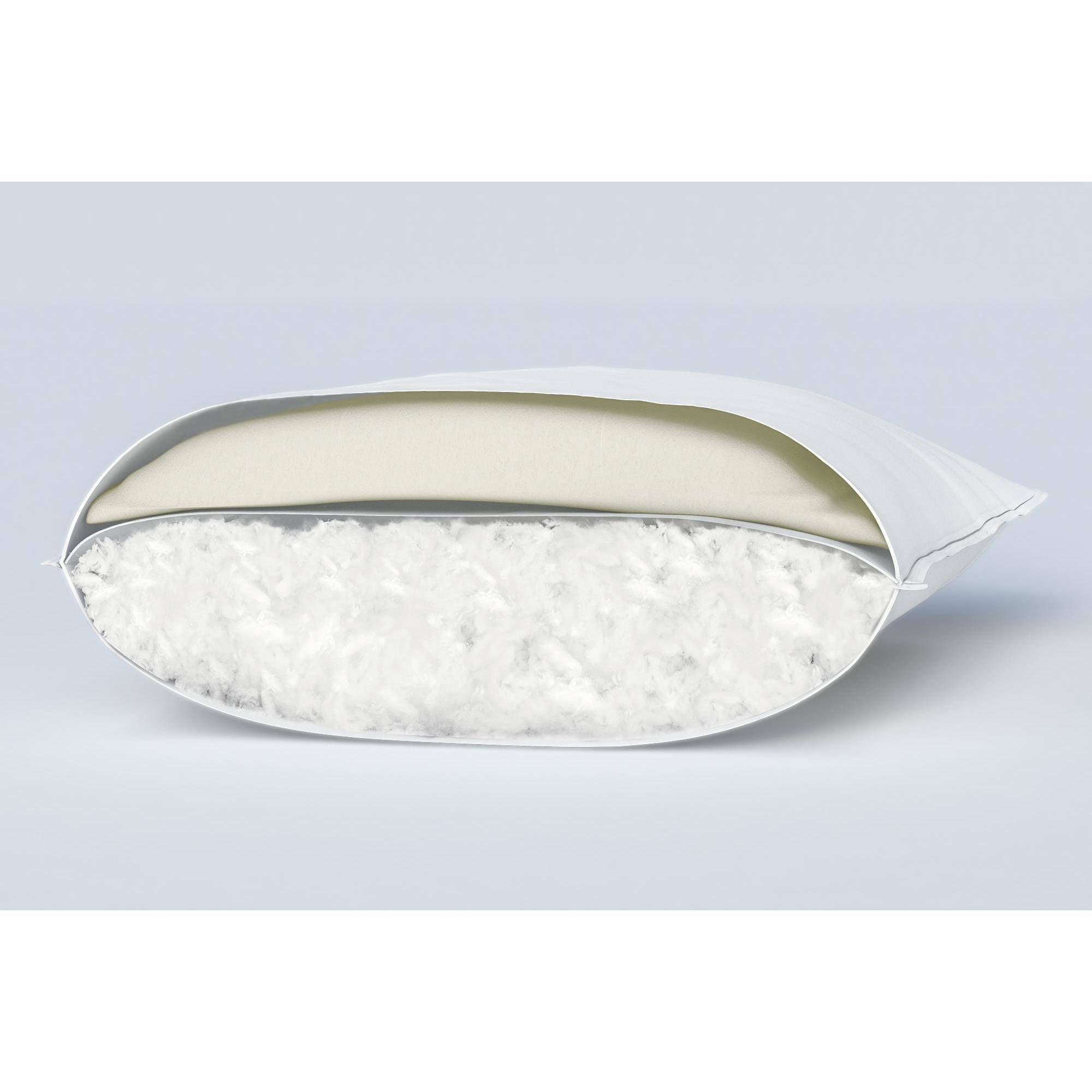 Signature Sleep 2in1 Memory Foam/Fiber Pillow, Multiple Sizes