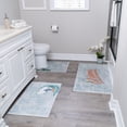 thumbnail image 1 of the US States Design 3 Piece Bathroom Rugs Set - Non-Slip Ultra Thin Bath Rugs for Bathroom Floor - Washable Cotton Bathroom Mats Set, 1 of 8
