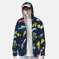 thumbnail image 6 of Rocae Funny Spaceships Print Breathable Sun Protection Hoodie Quick-Dry Lightweight Long Sleeve Hoodie Unisex Running Sports Shirt Small, 6 of 9