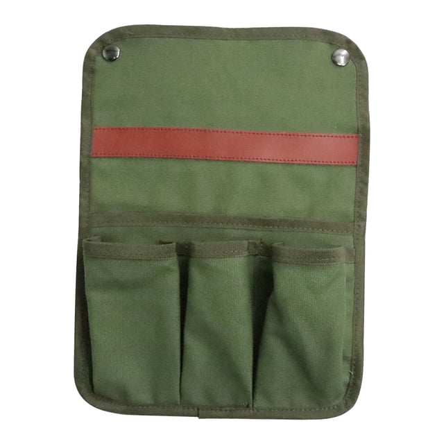 Bolsa de almacenamiento para reposabrazos de silla de camping, bolsillo lateral, organizador de lona con múltiples compartimentos Verde