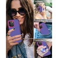 thumbnail image 6 of for iPhone 13 Pro Max Case, with Screen Protector, Dust-Proof Port Cover, Full-Body Non-Slip Silicone Rubber Covered, Military Grade Drop-Proof Shockproof Phone Case, Red/Purple, 6 of 14
