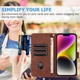 thumbnail image 2 of Compatible with iPhone 14 Pro Max Wallet Case with Card Holder, Luxury Leather Case with Magnetic Detachable Phone case for Women Men, Durable Shockproof Protective Cover - Brown, 2 of 7