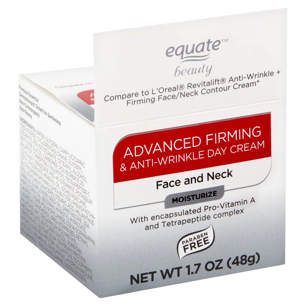 Equate Beauty Face and Neck Advanced Firming & AntiWrinkle Day Cream, 1.7 oz