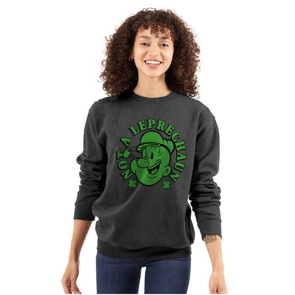 Popeye St Paddys Not A Leprechaun Sweatshirt for Men or Women Brisco Brands S