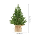 thumbnail image 2 of SugarBloom Artificial Christmas Garland, 11.81 Inch Christmas Tree Snow Flocked Artificial Xmas Tree with Linen Base, for Desktop Office Home Decor Festive Holiday Supplies,E, 2 of 4