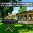 Circular Garden Table Cover, Black Patio Table Top Cover, Outdoor Garden Furniture Cover
