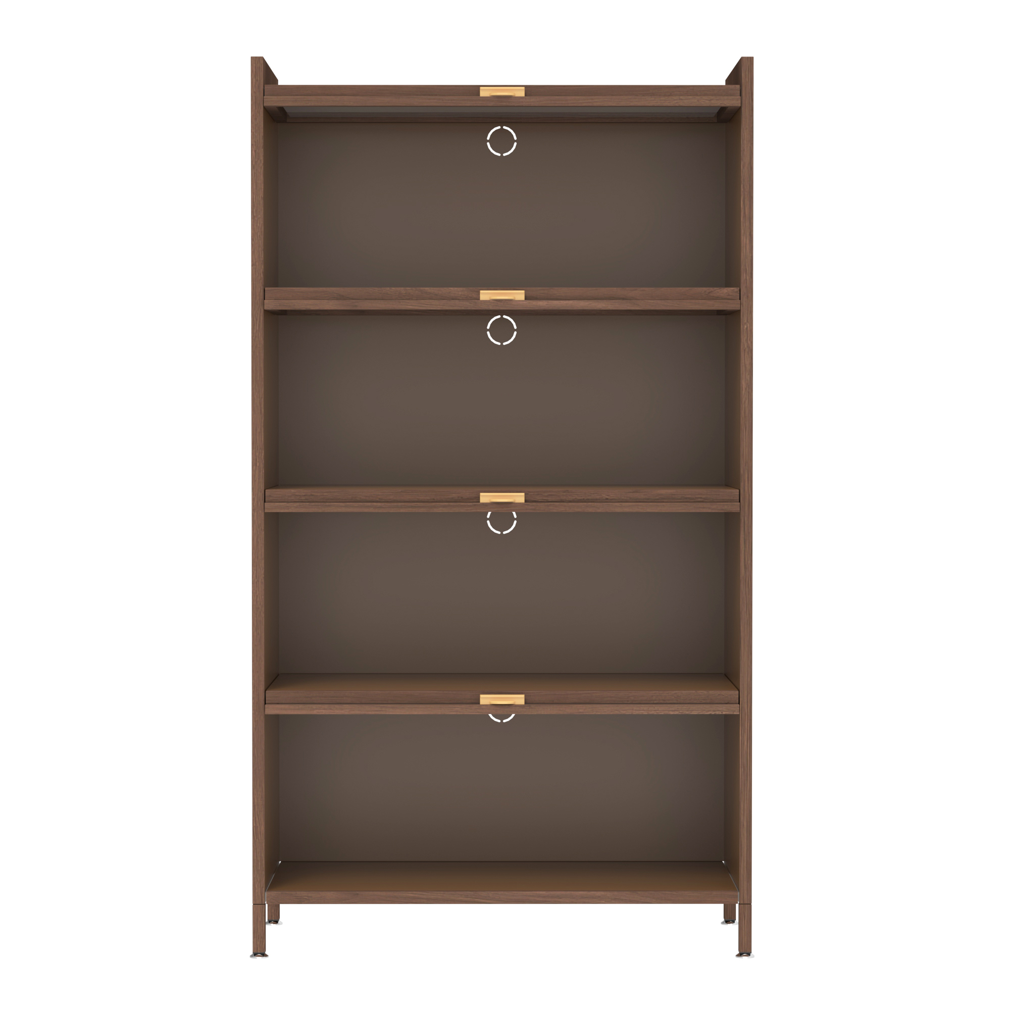 Mintazer Metal Pantry Cabinet, Storage Cabinet with 4 Flip Doors for Kitchen, Living Room, Dining Room, Office, Brown